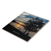 Carreau Coucher de soleil, rivière Delaware, (Côté)