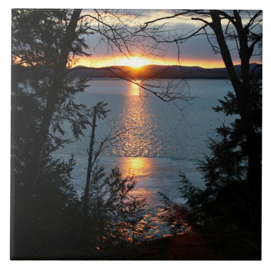 Carreau Coucher De Soleil Sur Le Carrelage En Céramique Du (Devant)