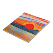 Carreau Coucher De Soleil Sur Les Montagnes (Côté)