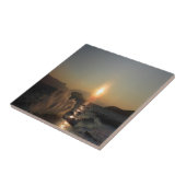 Carreau Coucher de soleil sur les vagues en Croatie (Côté)