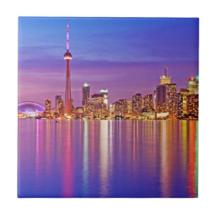 Carreau Coucher de soleil sur l'horizon de Toronto