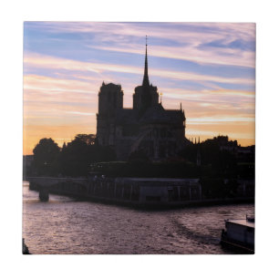 Carreau Coucher de soleil sur Notre Dame de Paris - Paris,