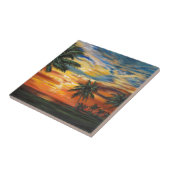 Carreau Coucher de soleil tropical étonnant (Côté)