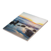 Carreau Coucher du soleil à la plage (Côté)