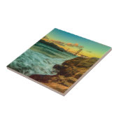 Carreau Coucher du soleil à la plage de Baker (Côté)