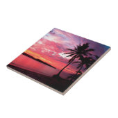 Carreau Coucher du soleil d'île hawaïenne (Côté)