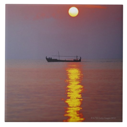 Carreau Coucher du soleil et mer 2 (Devant)