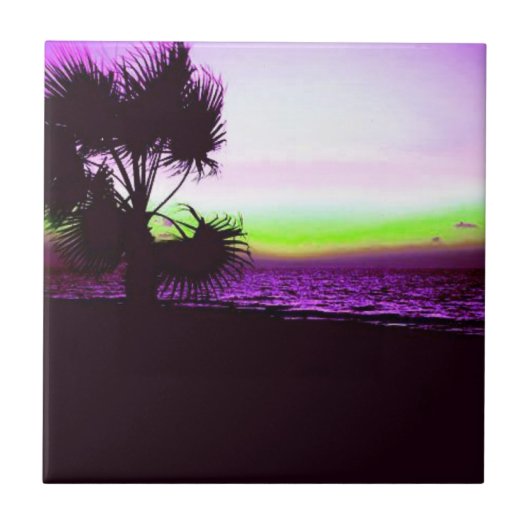 Carreau Coucher du soleil tropical (Devant)