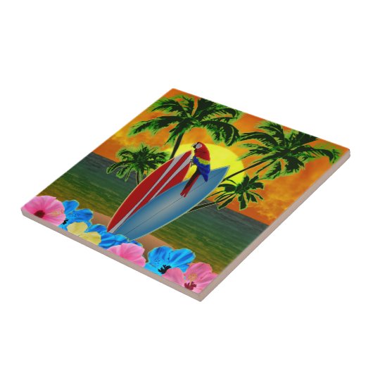 Carreau Coucher du soleil tropical (Côté)