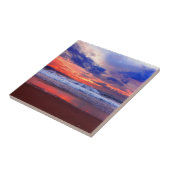 Carreau Coucher du soleil tropical d'océan (Côté)