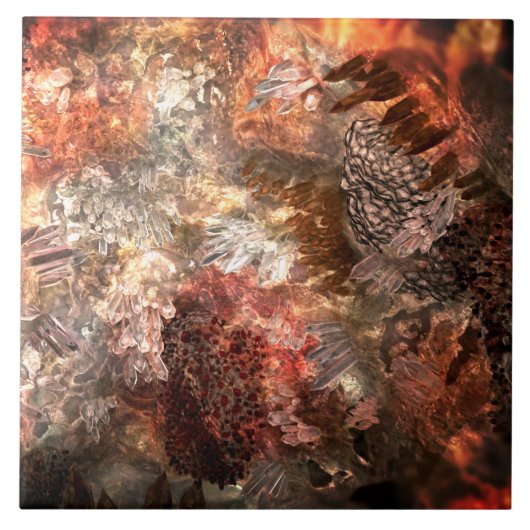 Carreau Couches de cristaux avec teinte rustique (Devant)