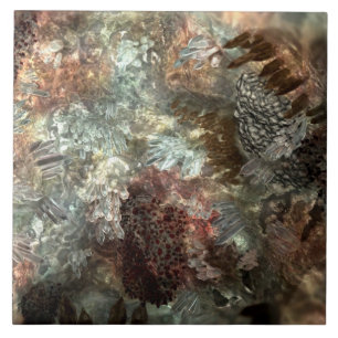 Carreau Couches de cristaux Brown coupées