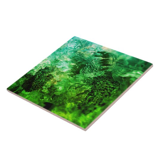 Carreau Couches de cristaux verts (Côté)