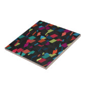 Carreau Couleur Abstraite tendance Cube géométrique Motif  (Côté)