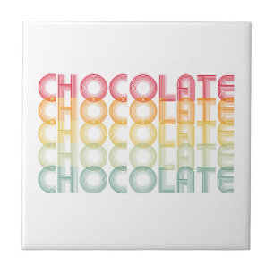 Carreau Couleur arc-en-ciel au chocolat rétro