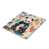 Carreau Couleur assis Panda Ours Matisse Inspiré (Côté)