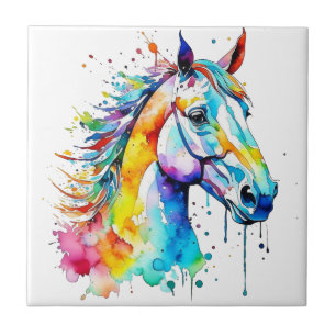 Carreau Couleur d'aquarelle colorée conception de la tête