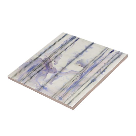 Carreau Couleur d'aquarelle Violet Free Expression (Côté)