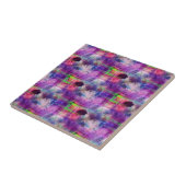 Carreau Couleur d'eau verte et violette (Côté)