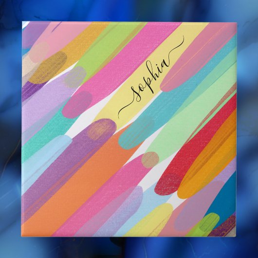 Carreau Couleur Diagonale, Nom, Peinture Abstraite