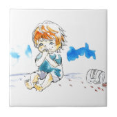 Carreau Couleur effrontée de mangeur de biscuit (Devant)