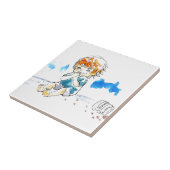 Carreau Couleur effrontée de mangeur de biscuit (Côté)