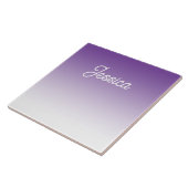 Carreau Couleur ombrée violette (modifiable) et votre text (Côté)