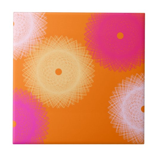 Carreau couleur pop orange et rose (Devant)