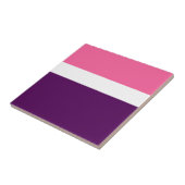 Carreau Couleur rose blanche violet bleu clair design bloc (Côté)