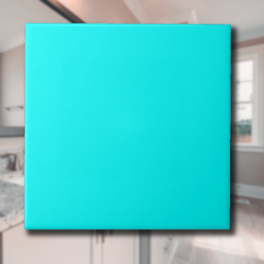 Carreau Couleur solide bleu néon | Classique | Élégant