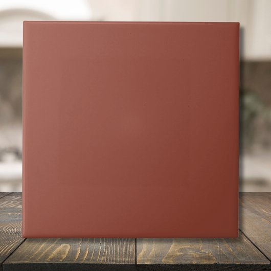 Carreau Couleur solide Brown châtaigne | Classic Elegant