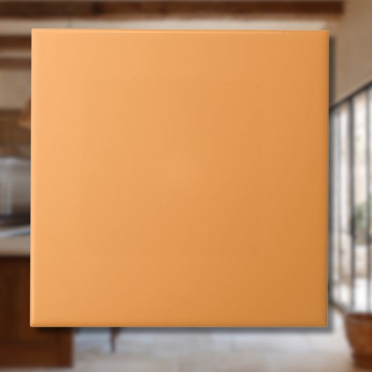 Carreau Couleur solide Cantaloupe | Classique | Élégant