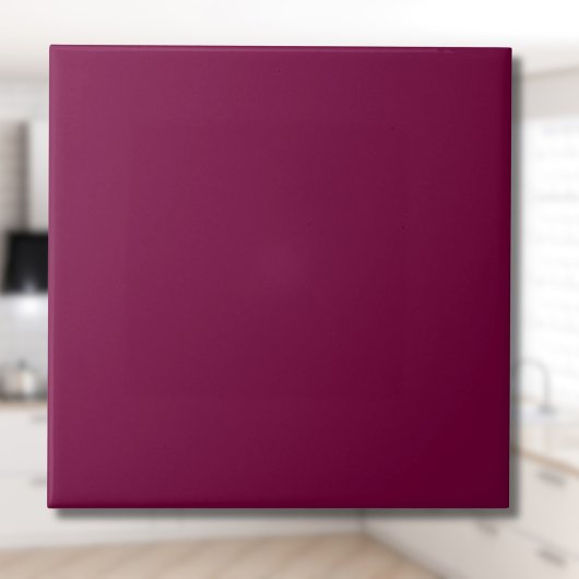 Carreau Couleur solide Merlot | Classique | Élégant