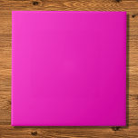 Carreau Couleur solide rose éclatante<br><div class="desc">Couleur solide rose éclatante</div>