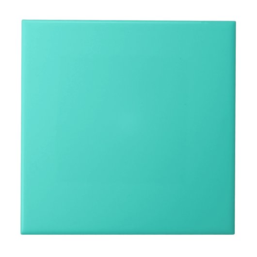 Carreau Couleur solide turquoise moderne | Sarcelle (Devant)