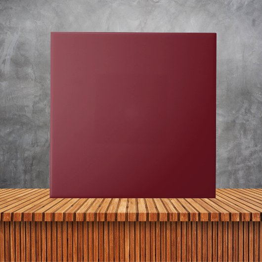 Carreau Couleur uni minimaliste rouge foncé