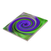 Carreau Couleur violet vert perlées Carrelage d'art Abstra (Côté)