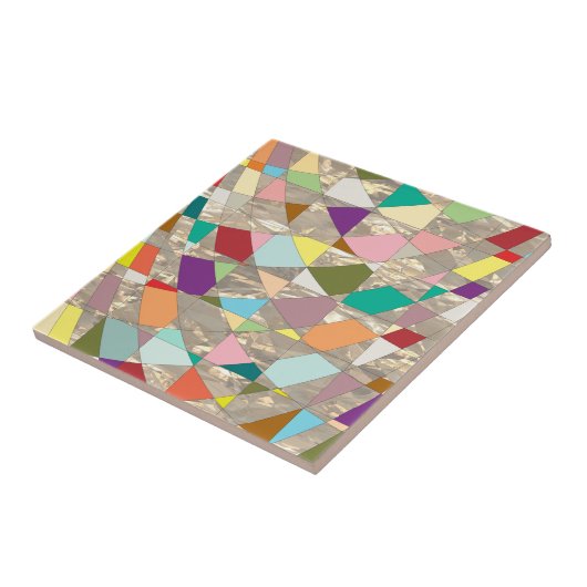 Carreau Couleurs Abstraites or (Côté)