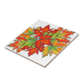 Carreau Couleurs automnales multicolores Feuille d'érable (Côté)