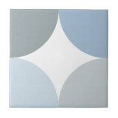 Carreau Couleurs bleues Un quatrième cercle conception géo (Devant)