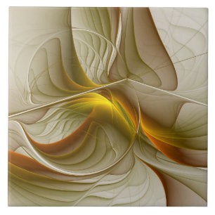 Carreau Couleurs de métaux précieux, art fractal abstrait