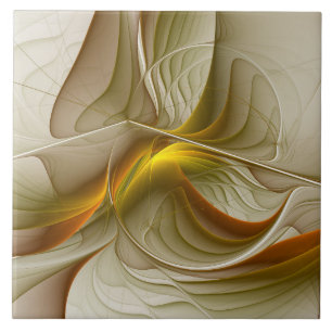 Carreau Couleurs de métaux précieux, art fractal abstrait