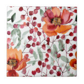 Carreau Couleurs de terre, Fleurs d'automne (Devant)