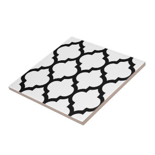 Carreau Couleurs DIY Motif Quatrefoil Marocain #5 LG Noir