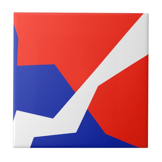 Carreau Couleurs du drapeau bleu rouge blanc (Devant)
