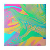 Carreau COULEURS FLUO - Art Fractal - (Devant)