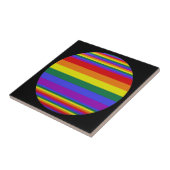 Carreau Couleurs LGBT Fierté Noir (Côté)