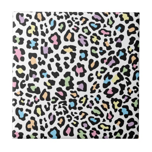 Carreau Couleurs multiples Empreinte de léopard (Devant)