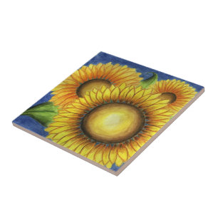 Carreau Country Sunflower Cuisine Trivet Carrelage Cadeau