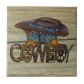 Carreau Country Wood Cowboy (Devant)